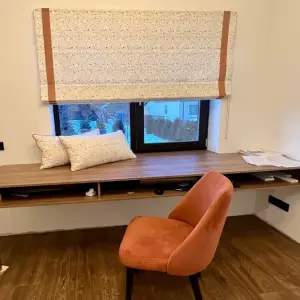 Римская штора с нежным принтом