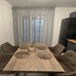 Серый тюль с текстурой рогожки