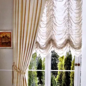 Французские шторы с портьерой