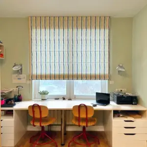 Римская штора в разноцветную полоску