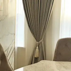 Шоколадные портьеры с микровуалью