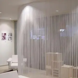 Белые матовые нитяные шторы