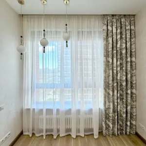 Портьеры с принтом в ЖК 