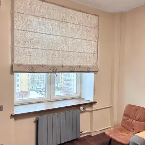 Римская штора из хлопка с принтом