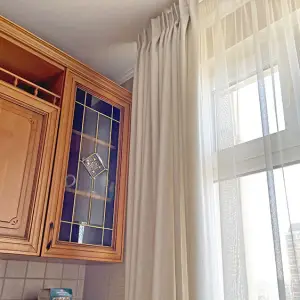 Портьеры молочного цвета для кухни