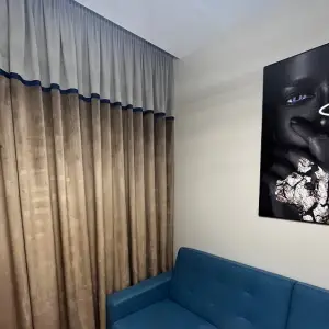 Двухцветные шторы с кантом