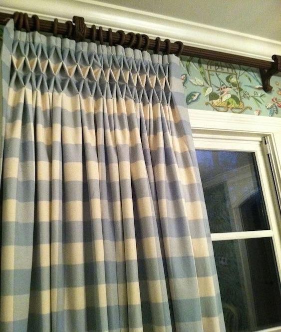 Сборка ткани на шторах Буфы